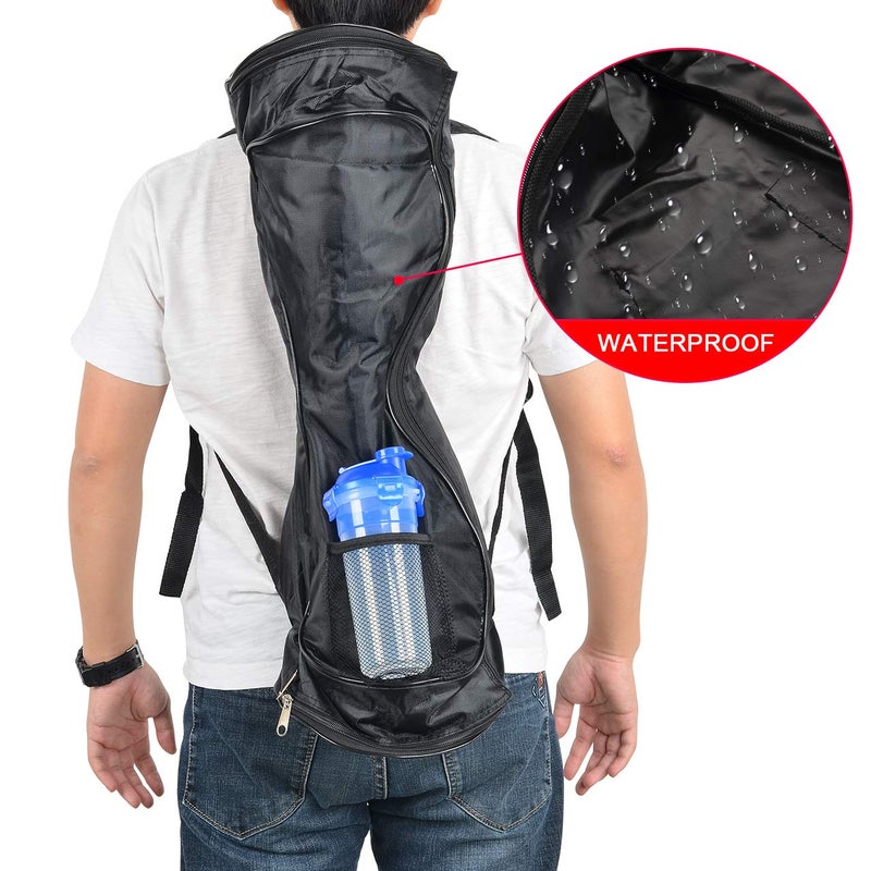 COSMOS Cosmos Portable Waterproof Carrying Bag Backpack for Two Wheels Self Balancing Smart Scooter Drifting Board, with Adjustable Shoulder Straps and Storage Mesh Pocket (For 8.5" Wheel)  - Image 5