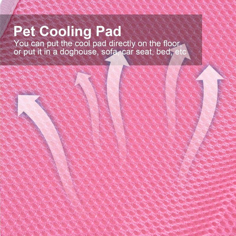 Pet Cooling Mat Roseate Small For Dogs Cats Breathable Ice Silk Pad Comfortable 3 Layer Soft Summer Sleeping Pad - Image 5
