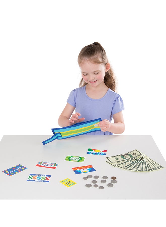 Melissa & Doug Pretend-To-Spend Wallet Bundle With 1 Theme Compatible M&D Scratch Fun Mini-Pad (02388)  - Image 5
