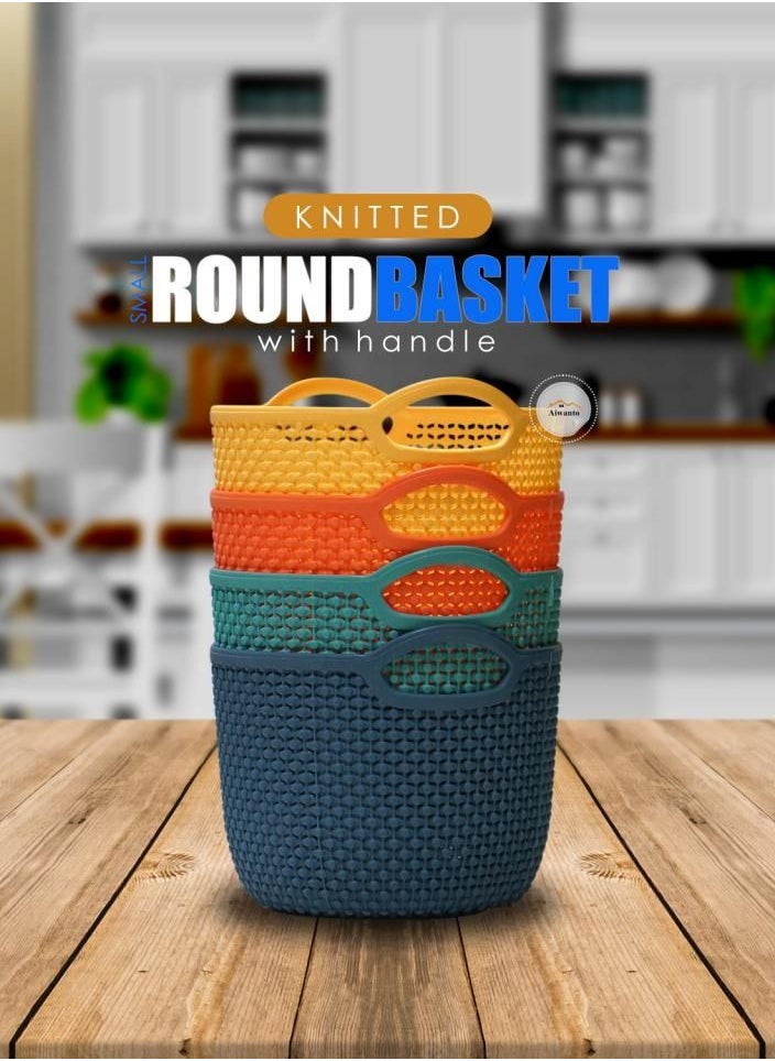 Alissa Set of 3 Compact Plastic Storage Baskets – Durable, Stackable Organizers with Open Handles – 16.5x12.3x12cm – Ideal for Kitchen, Bathroom & Office Use  - Image 5
