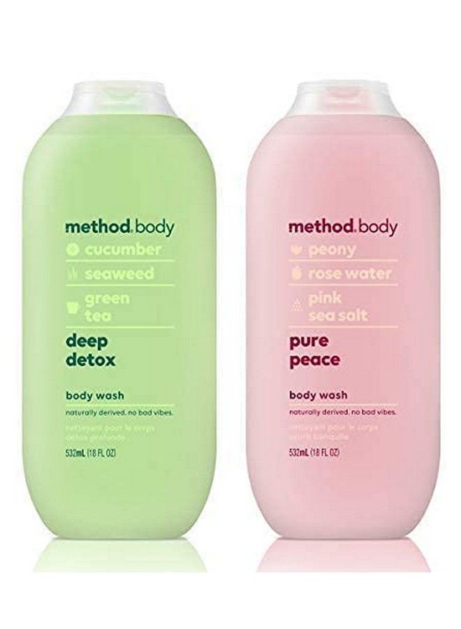 Method Body Body Wash  Deep Detox & Pure Peace  Set Of 2 Each 18 Fl Oz 532 Ml - Image 3