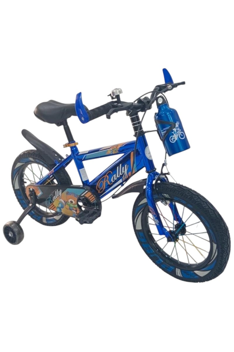 Rally 14 Inch Kids Bike with Training Wheels and Cup Holder, Kids Cycle for Boys and Girls Age 3 to 8 Years Adjustable Seat, Smooth Bearings, Safe and Stable