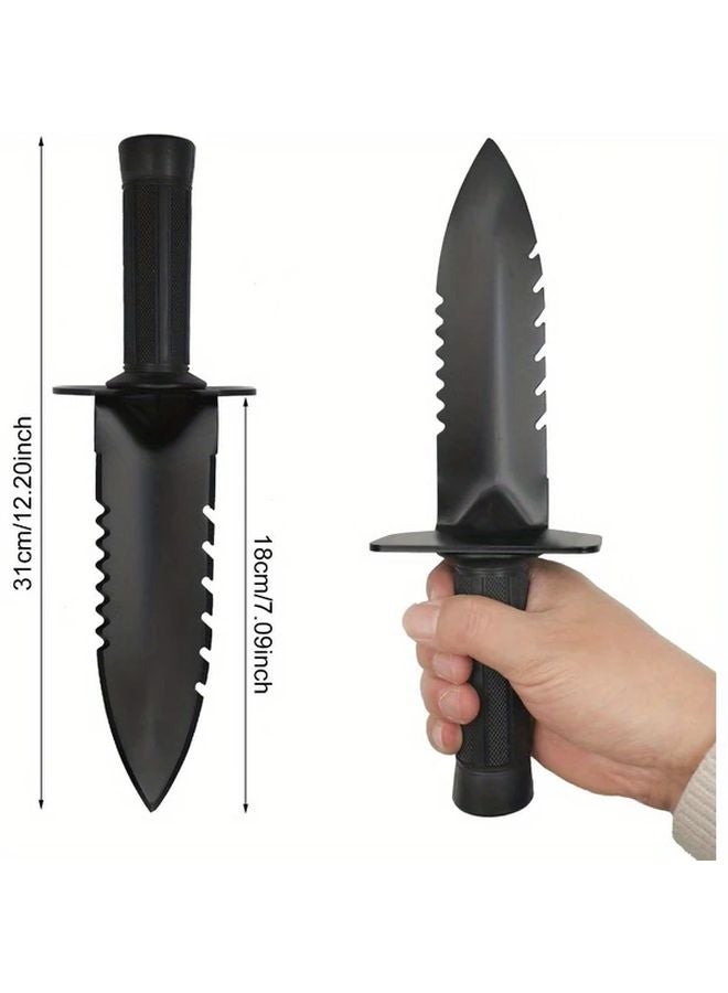 Black Heavy Metal Detector Scoop Double Toothed Edge Manual Handheld Non Electric for Digging Garden Planting - Image 5
