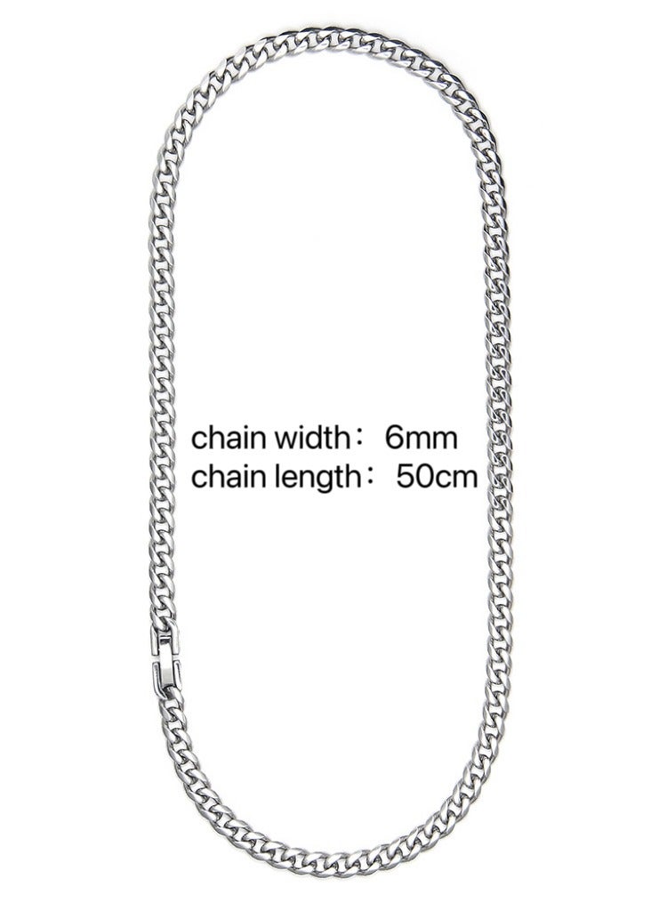 Titanium Steel Cuban Link Chain Fashion Hip Hop Style Necklace 1Pieces - Image 3
