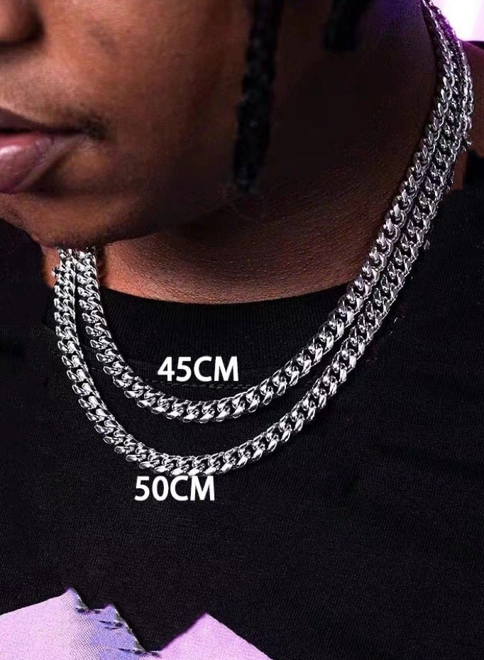 Titanium Steel Cuban Link Chain Fashion Hip Hop Style Necklace 1Pieces - Image 5