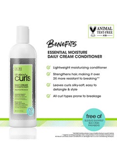 ALL ABOUT CURLS All About Curls Daily Cream Conditioner Essential Moisture for All Curly Hair Types | Strengthens | 3X Resistance to Breaking | Cruelty-Free & Sulfate-Free, 15 Fl Oz  - Image 2