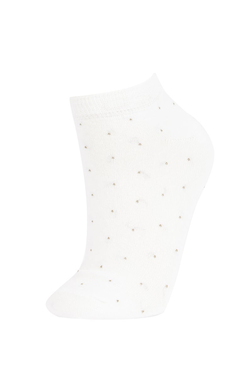 DeFacto White Women 3 Pack Cotton Booties Socks Casual - Image 3