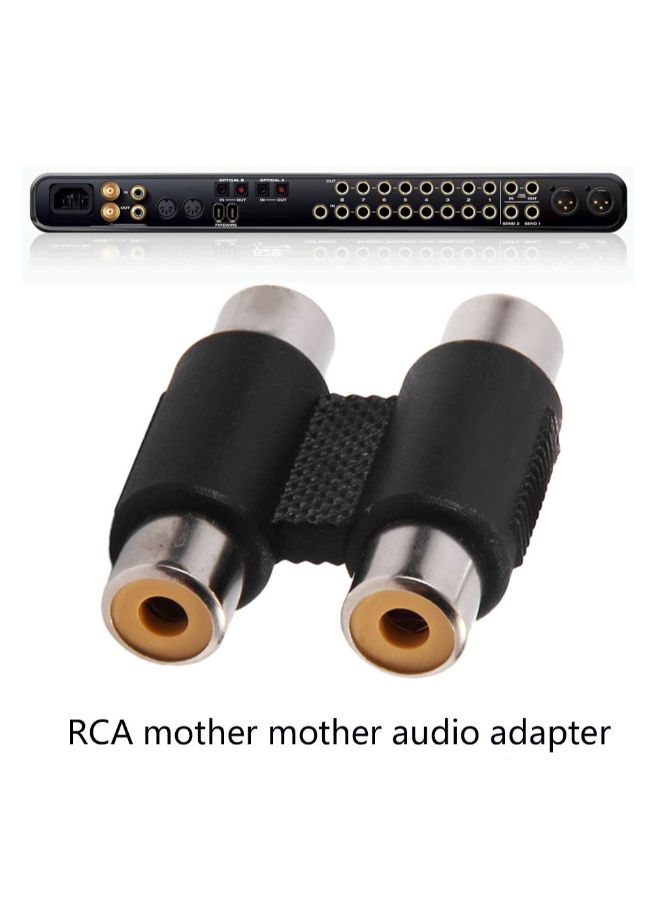 NIBEMINENT 2RCA Female To Audio Connector Black - Image 3