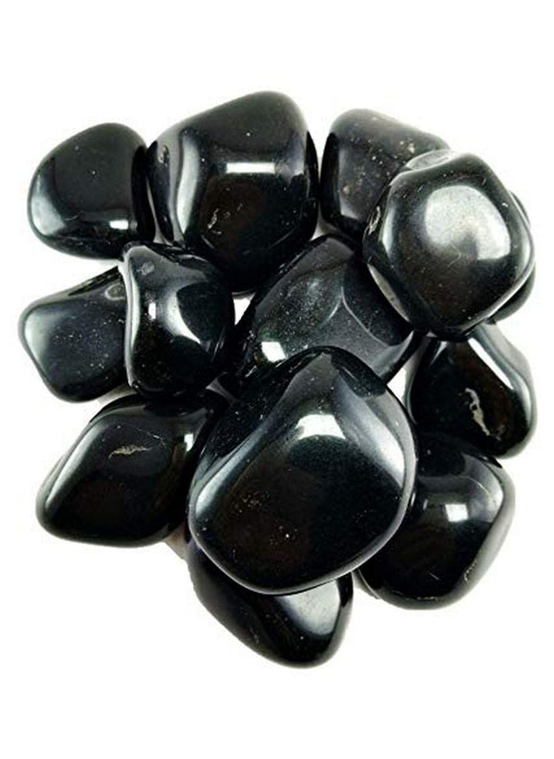OhhSome Ohhsome 1Kg Black Polished Stone Pebbles Decorative Ornamental River Rocks Tumbled and Stones for Landscaping Home Dcor 1Kg  - Image 3