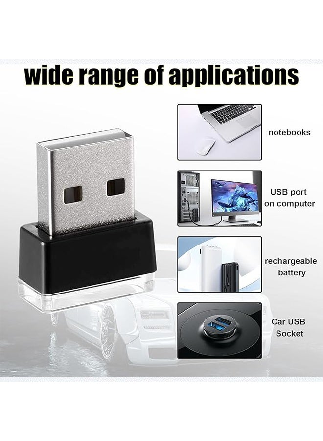 6 PCS USB LED Car Interior Atmosphere Lamp, Portable Mini LED Night Light, Plug-in USB Interface Trunk Ambient Lighting Kit, Universal Interior Accessories for Most Vehicles (6 Color) - Image 3