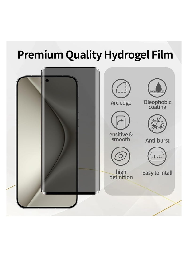 (2+2 pieces) Compatible with Huawei Pura 80 Pro 5G 2025 privacy screen protector, featuring camera lens protection, tempered glass, 【anti-spy】【9H hardness】【bubble-free】【scratch-resistant】 - Image 2