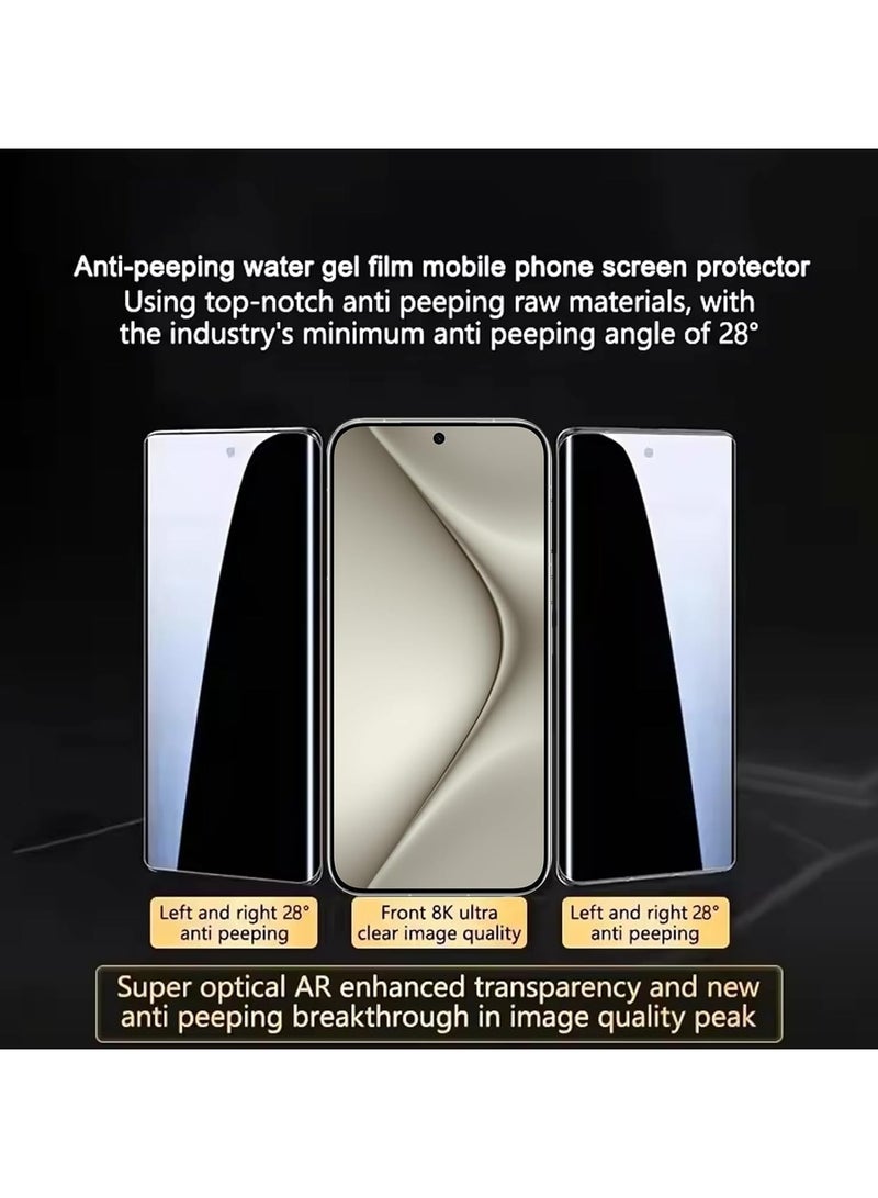 (2+2 pieces) Compatible with Huawei Pura 80 Pro 5G 2025 privacy screen protector, featuring camera lens protection, tempered glass, 【anti-spy】【9H hardness】【bubble-free】【scratch-resistant】 - Image 3