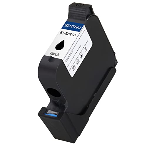 BENTSAI EB21B Water Soluble Black Ink Cartridge with 1 Inch Print Head to Use B30B35B80B85 Handheld Printer Print on Porous Surfaces 1 Pack - Image 1