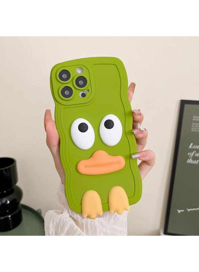 اس-توب جراب لهاتف iPhone 13 Pro Max من السيليكون بحافة وافية وغطاء بطة كبير مع سوار معصم - Image 2