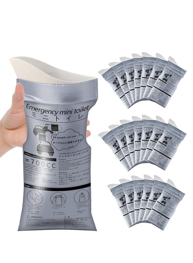 Generic Disposable Emergency Urinal Bag, 20 Pack Portable Camping Pee Bags, Travel Pee Bags, Traffic Jam Emergency Portable Urine Bag, Vomit Bags, for Men Women Kids Children Patient  - Image 1