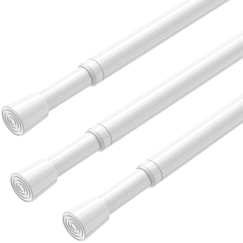 AIZESI Spring Tension Rods Adjustable 26 to 39 inch Tension Curtain Rod Small Tension Rod No Drilling Expandable Spring Loaded Curtain Tension RodSuitable for Doors and Windows 28 to 36 inch