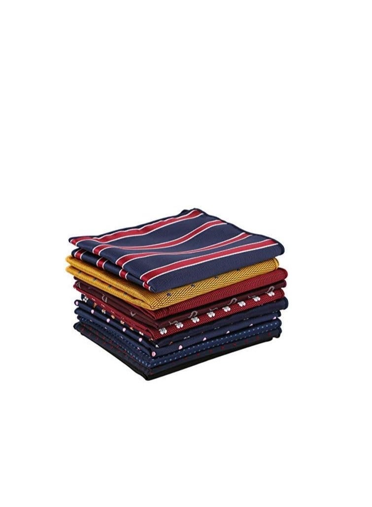driew 11 Pcs Men Suit Pocket Square Handkerchiefs with Assorted Pattern - Image 4