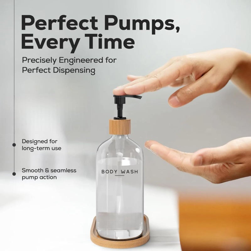 3 PCS Shampoo and Conditioner Dispenser, 500ml Dispensers for The Shower, Shampoo Conditioner Body Wash Dispenser Wall Mount for Bathroom - Image 2