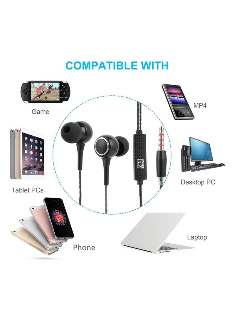 Kin K28 Black Wired in-Earphone Stereophonic Sound With Mic, Built-in Microphone, Bass, 3.5mm Jack, Suitable For All Mobile Phones, Android & Mac Mobiles, Ear Phone, Music - Image 3