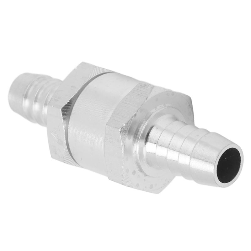 Non Return One Way Check Valve Aluminum Alloy Universal for Fuel Gasoline Oil Petrol Diesel Water10mm/0.39in - Image 2