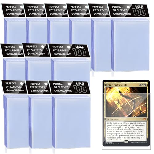 IARJI 1200ct Perfect Fit Sleeves Perfect Fit Card Sleeves Inner Sleeves MTG Exact Fits Sleeve for DoubleSleeving High Clarity Trading Card Sleeve for PKM TCG Gaming Cards - Image 1