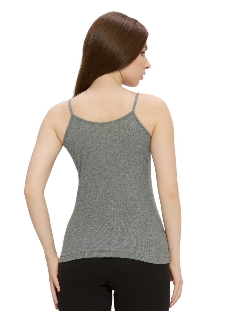 BYC WOMEN'S COTTON CAMISOLE - GREY  - Image 5