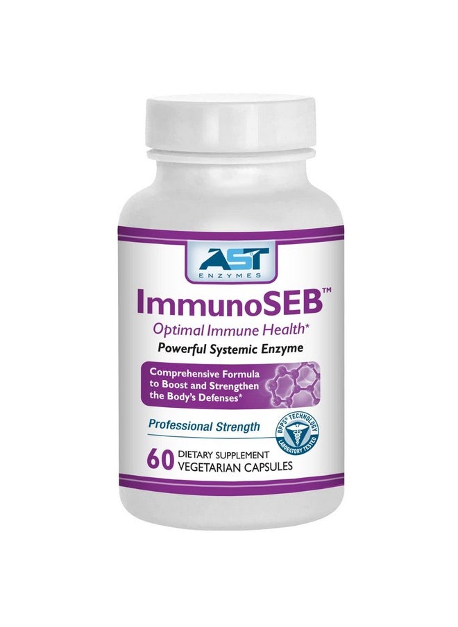 إيه إس تي إنزيمز كبسولات ImmunoSEB النباتية - 60 كبسولة - صحة المناعة - إنزيمات جهازية  - Image 1