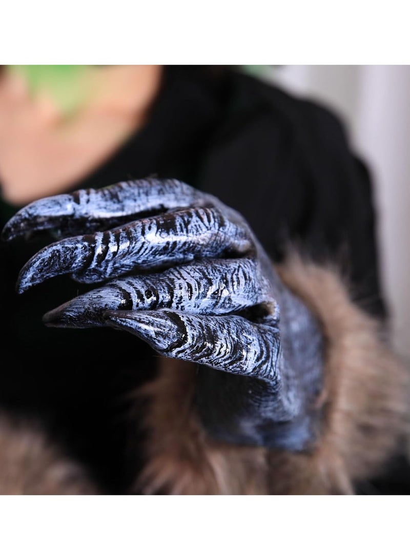 GGOOT Halloween Werewolf Gloves Festival Hairy Gloves Simulation Wolf Gloves Event Wristbands 500 Count  - Image 2