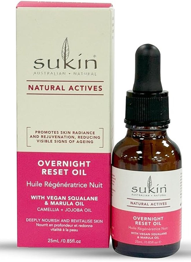 Sukin Sukin Natural Actives Overnight Reset Oil, Promotes Skin Radiance & Rejuvenation  - Image 1
