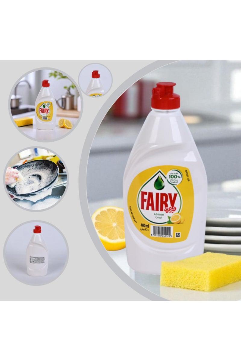 سائل غسي�� الأطباق برائحة الليمون من Fairy، عبوة 400 مل × 5 - Image 3