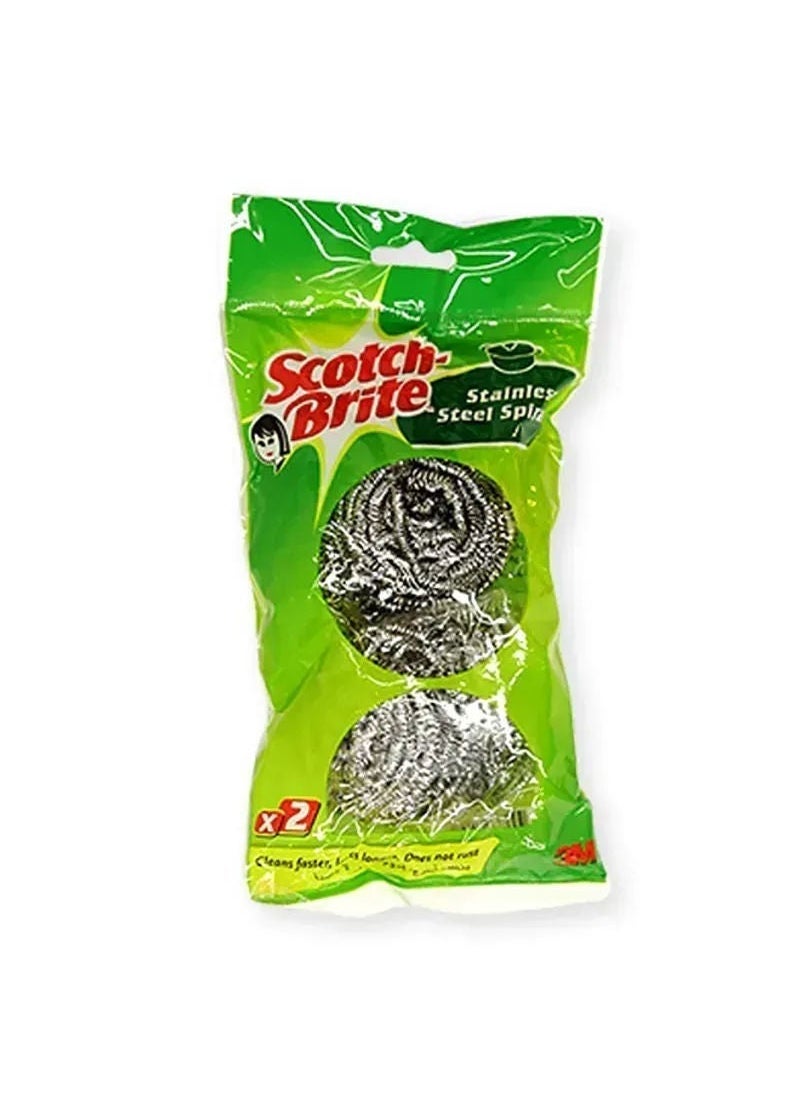 Scotch Brite - Stainless Steel Spirals, 2 Pcs, 2'S - Image 1