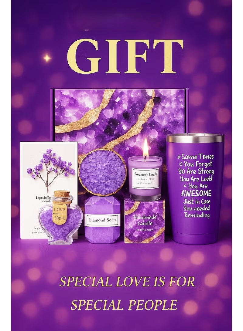 Spa Gift Set for Women – Mother's Day, Luxury Lavender Bath Gift Set with Gift Box, Relaxing Self Care Spa Gifts, Perfect for Birthday, Christmas, Valentine’s Day, Mother’s Day, Thanksgiving & Anniversary, Gifts for Mom, Wife, Sister, Best Friend & Nurse - Image 1