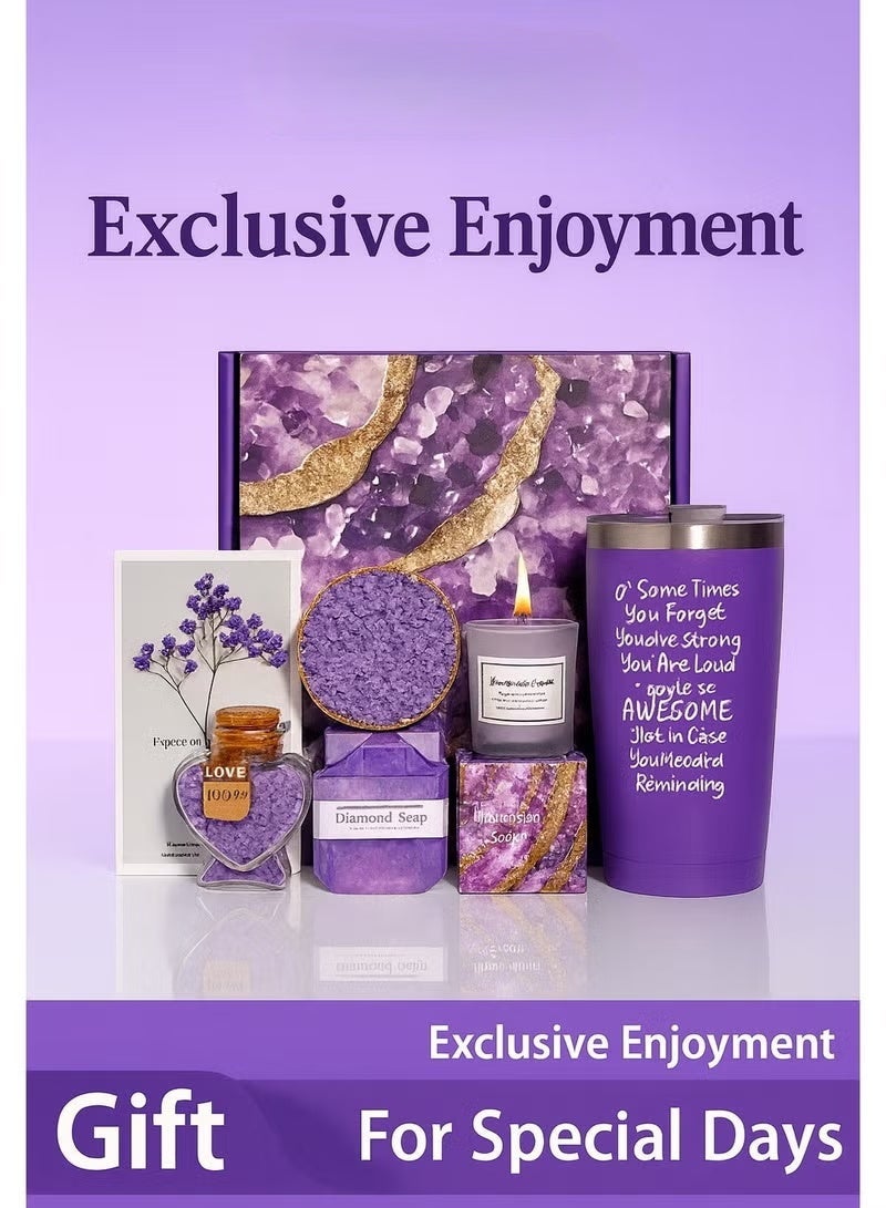 Spa Gift Set for Women – Mother's Day, Luxury Lavender Bath Gift Set with Gift Box, Relaxing Self Care Spa Gifts, Perfect for Birthday, Christmas, Valentine’s Day, Mother’s Day, Thanksgiving & Anniversary, Gifts for Mom, Wife, Sister, Best Friend & Nurse - Image 2