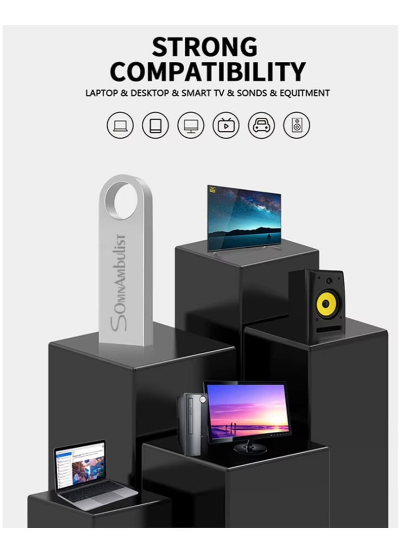 SomnAmbulist 32GB Flash Drive for storing data, videos, and photos, USB storage memory with a capacity of 32 gigabytes, portable storage disk, USB flash drive, compatible with many computers, 32GB U - Image 5