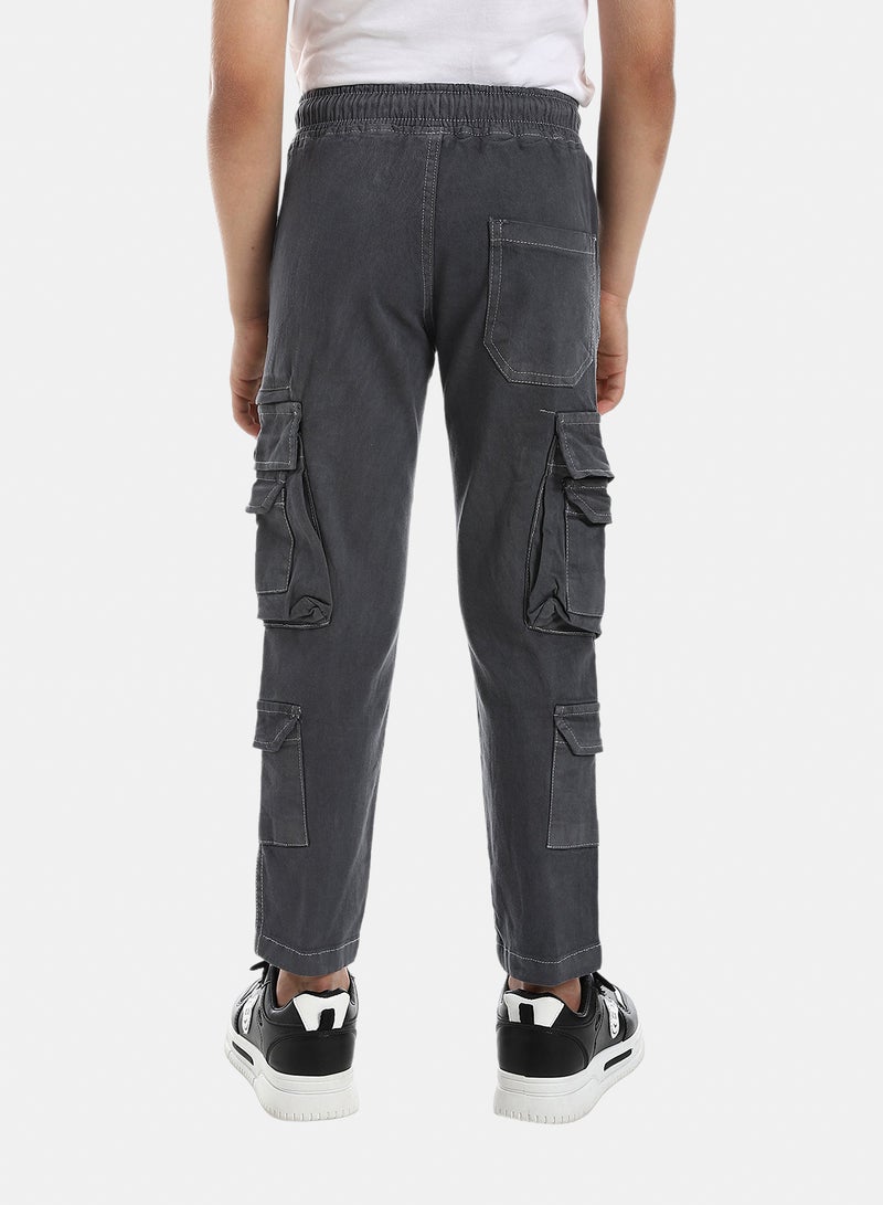 Andora Cargo Gabardine Pants - Grey - Image 3
