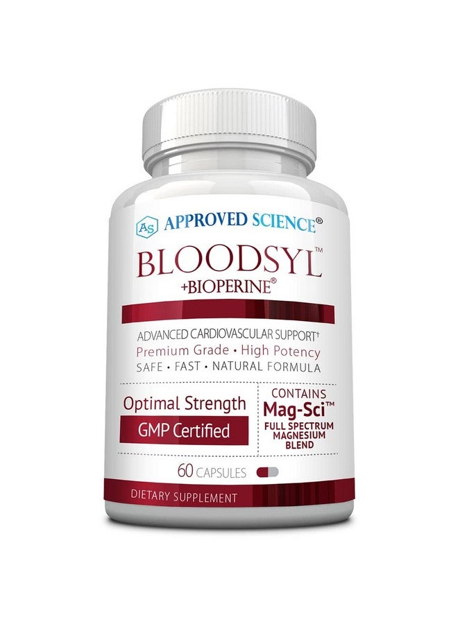أبروفد ساينس بلودسايل معتمد علميًا - يدعم تدفق الدم - توت الزعرور، المغنيسيوم، بيوبيرين - نباتي - 60 كبسولة - عبوة من قطعة واحدة - Image 1