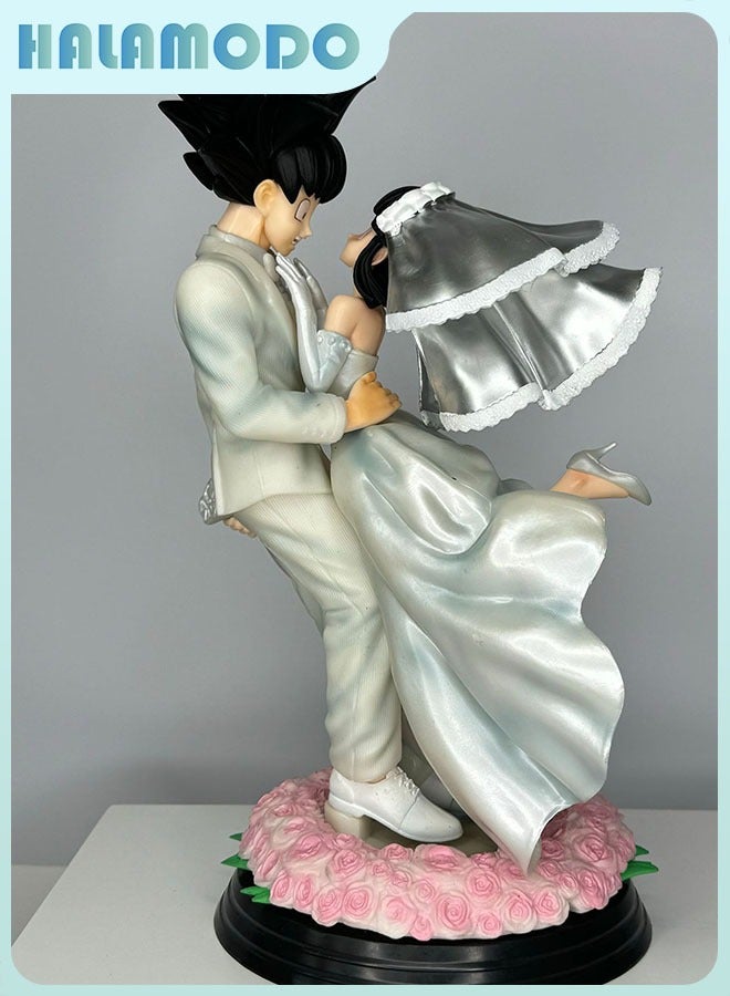 هالامودو دراغون بول غوكو وشي تشي مشهد الزفاف ديوراما ، العروس والعريس الرومانسية ، المكتب المركزي وهدية عيد الميلاد الدافئة 31 سم - Image 3