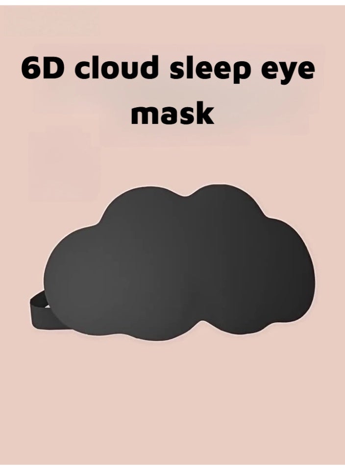 قناع نوم ناعم ومريح مانع للضوء 6D مع حزام قابل للتعديل مناسب للنوم والاسترخاء أو السفر - Image 1