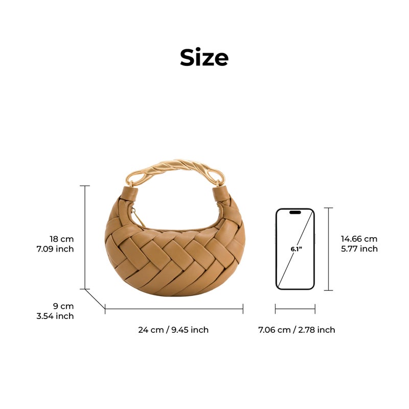 JW PEI Orla Weave Handbag - Brown - Image 5