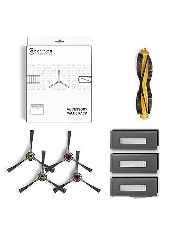 ECOVACS Original Accessory Kit for DEEBOT N10 (1 X Roller Brush, 4 X Side Brush & 3 X EPA Filter) | for Approx. 1 Year of Regular Usage. (Not Compatible to Any Other Model) - Image 1