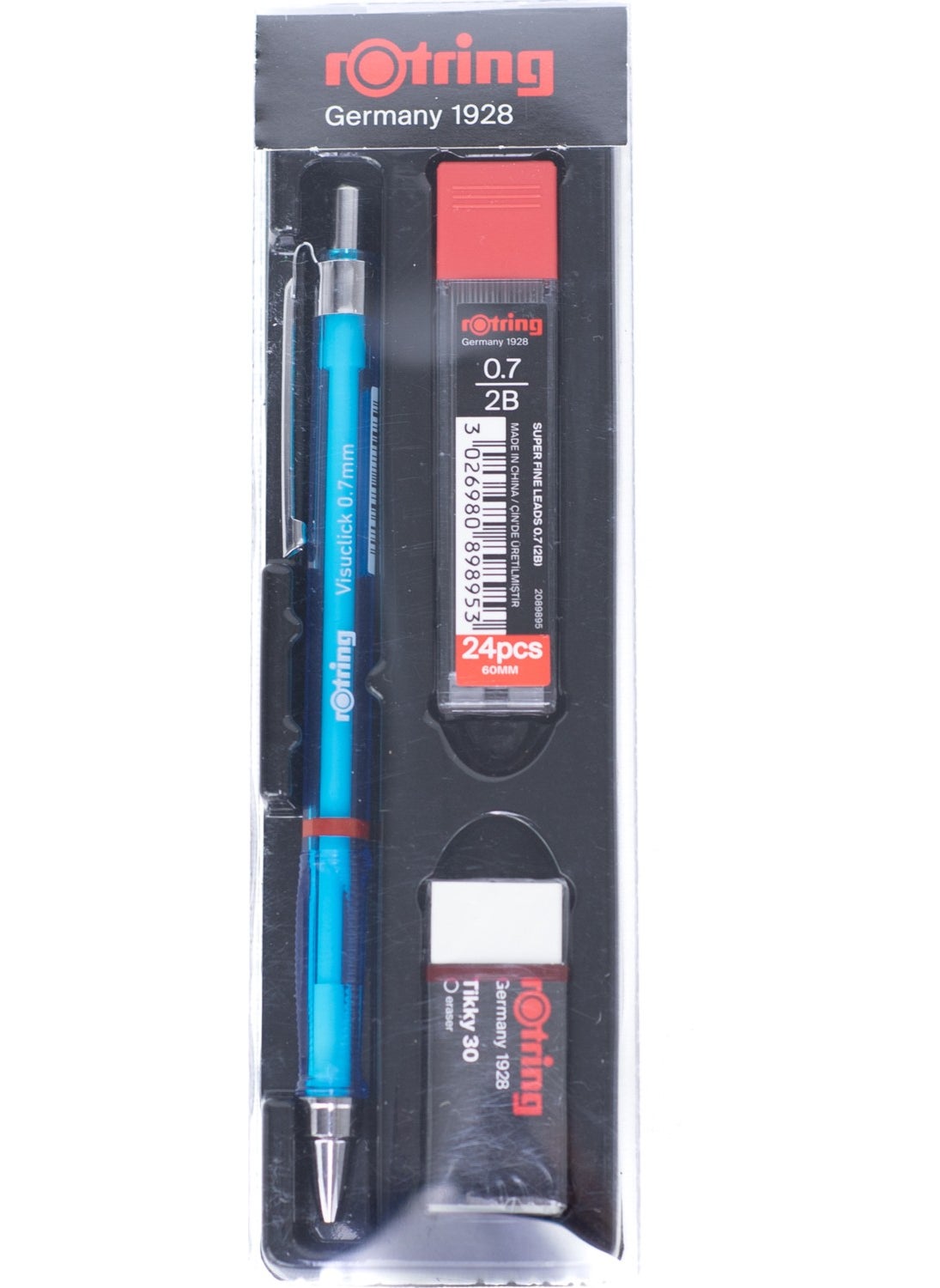 Rotring - مجموعة أقلام رصاص أوتولاند فيسوكلينك 2ب طرف ممحاة أصلية 0.7 مم متينة - Image 1