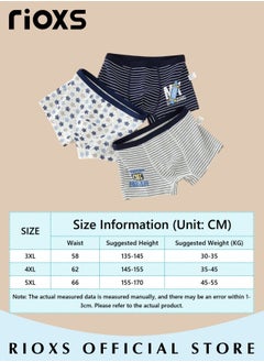 RIOXS Teen Boys 3 Pack Cotton Brief Underwear Set Printed Briefs Breathable Boxer Underwear For Kids 3-12 Years Comfortable Boys Underpants  - Image 4