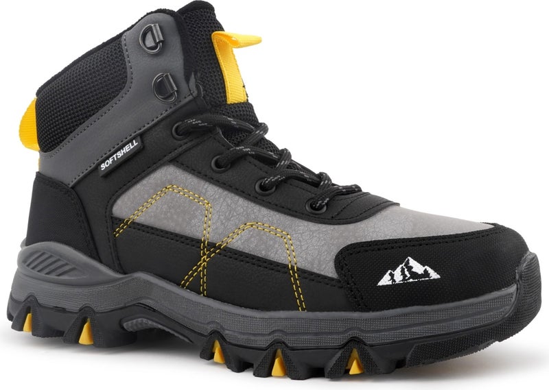 Cool Alfa Black-Yellow Rubber Sole Boy Softshell Outdoor Boots - Image 2