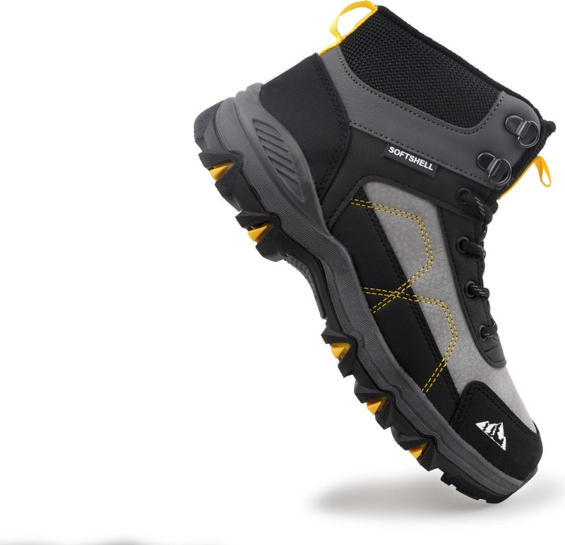 Cool Alfa Black-Yellow Rubber Sole Boy Softshell Outdoor Boots - Image 4