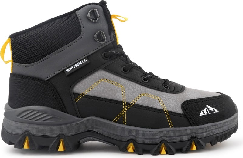 Cool Alfa Black-Yellow Rubber Sole Boy Softshell Outdoor Boots - Image 1