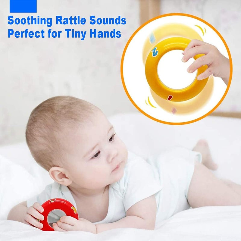 HOLA Stacking Rings Baby Toy with Unicorn Topper, Roly Poly Wobbler Toddler Toys with Rattle Sound, Early Educational Developmental Montessori Toy for Kid 3-6 6-9 9-12 Months, 1 2 3 Year Old - Image 3