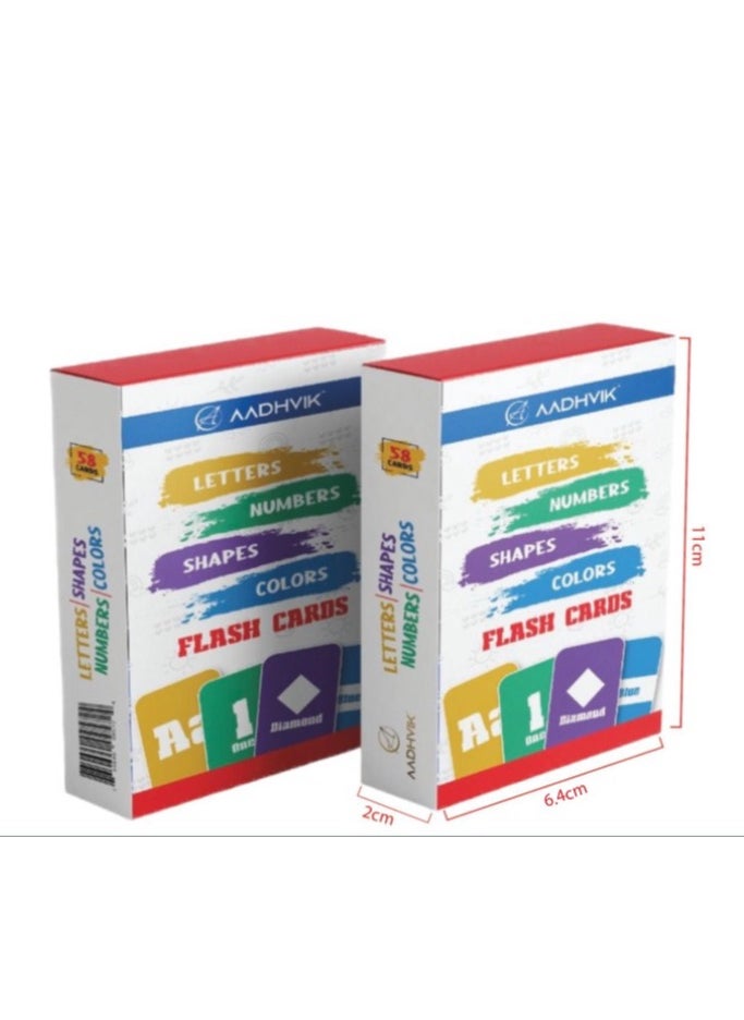 AADHVIK - AADHVIK Toddler Learning Flash cards for studying | Letters, Numbers, Shapes and Colors | Educational flash cards for toddlers 1, 2, 3, 4 years | Preschool Learning & Educational for kids. - Image 1
