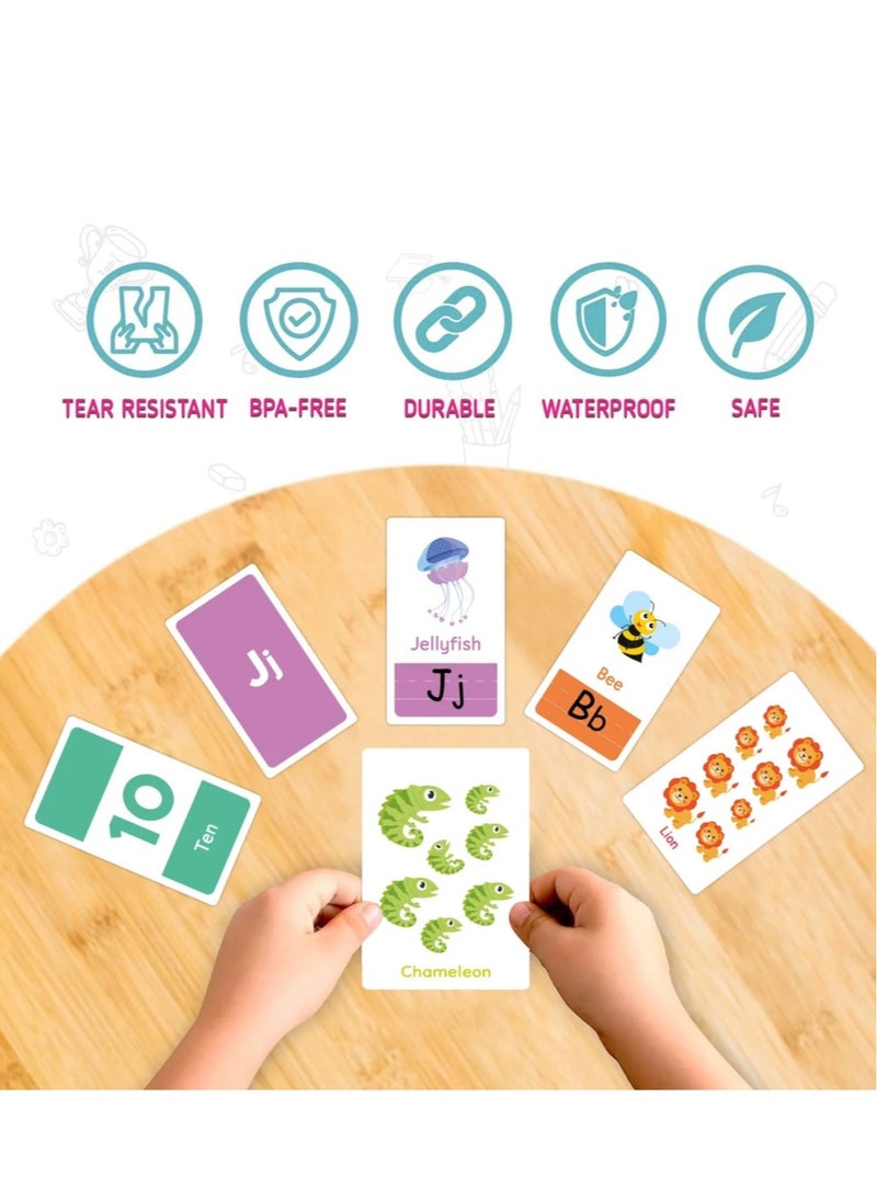 AADHVIK - AADHVIK Toddler Learning Flash cards for studying | Letters, Numbers, Shapes and Colors | Educational flash cards for toddlers 1, 2, 3, 4 years | Preschool Learning & Educational for kids. - Image 1