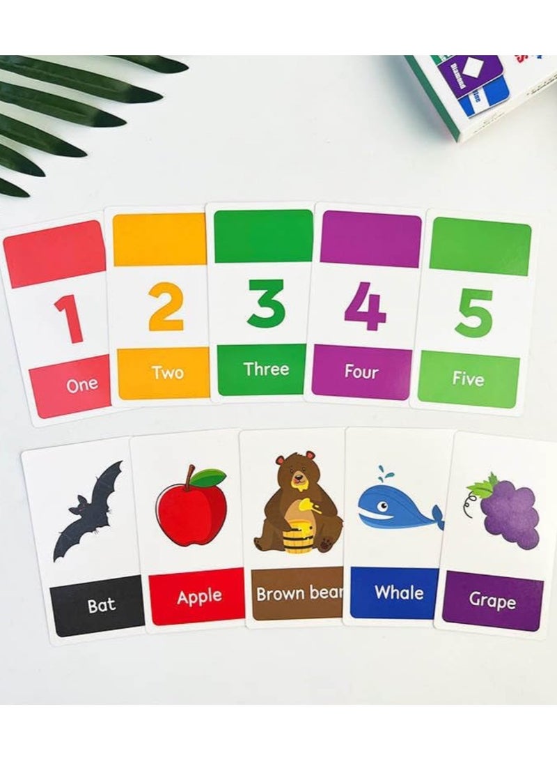 AADHVIK - AADHVIK Toddler Learning Flash cards for studying | Letters, Numbers, Shapes and Colors | Educational flash cards for toddlers 1, 2, 3, 4 years | Preschool Learning & Educational for kids. - Image 1