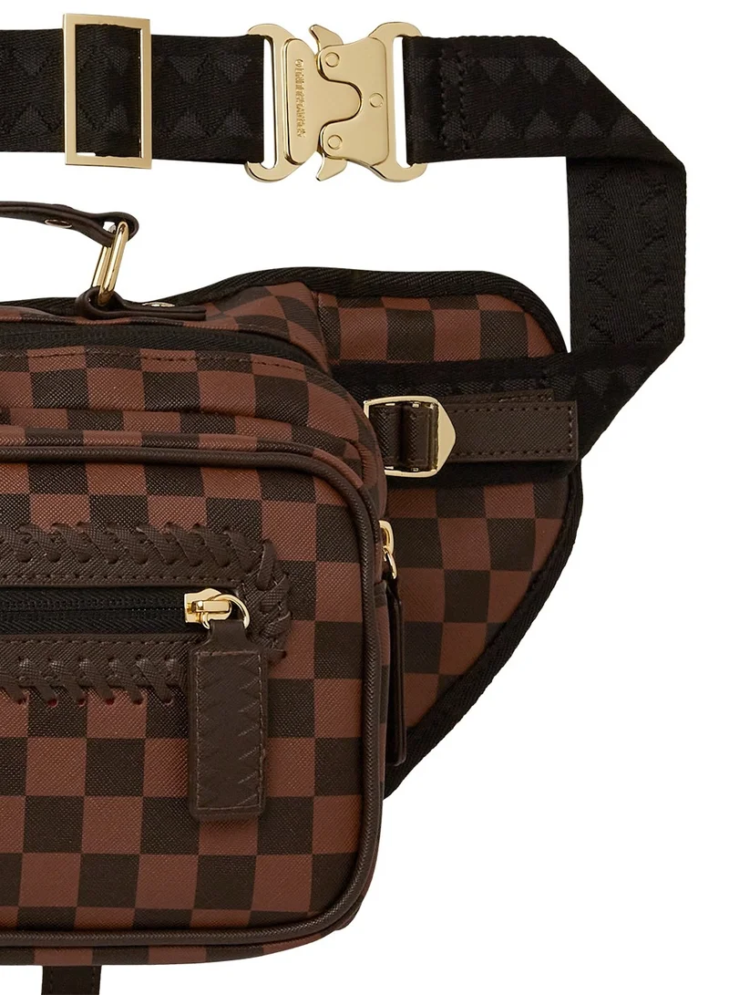SPRAYGROUND CORE EMBOSSED CHECK CARGO CROSS-BODY